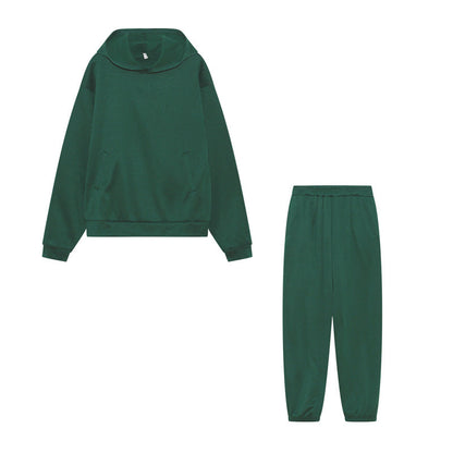Damen Sportliches Hoodie Jogginghose Set Baumwolle