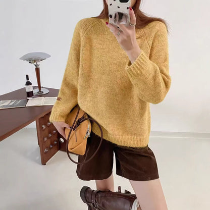 Damen Strickpullover Weich Lässiger Schnitt Norvielle