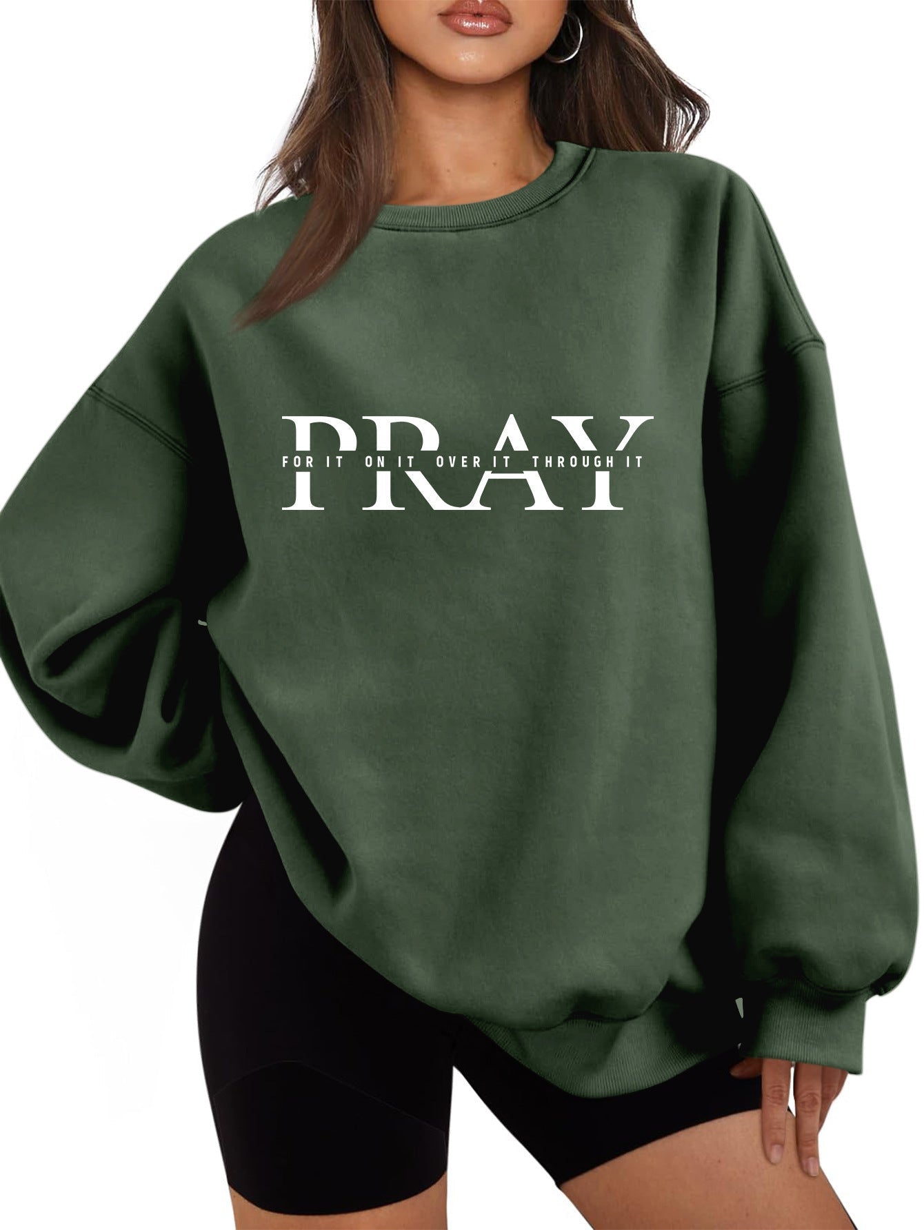 Damen Oversized Sweatshirt mit Aufdruck Norvielle