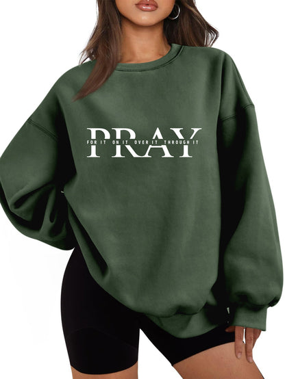 Damen Oversized Sweatshirt mit Aufdruck Norvielle