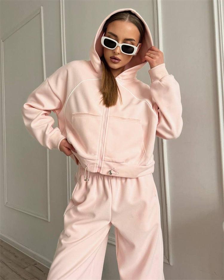 Damen Relax-Anzug Sportlich Moderner Schnitt Beige