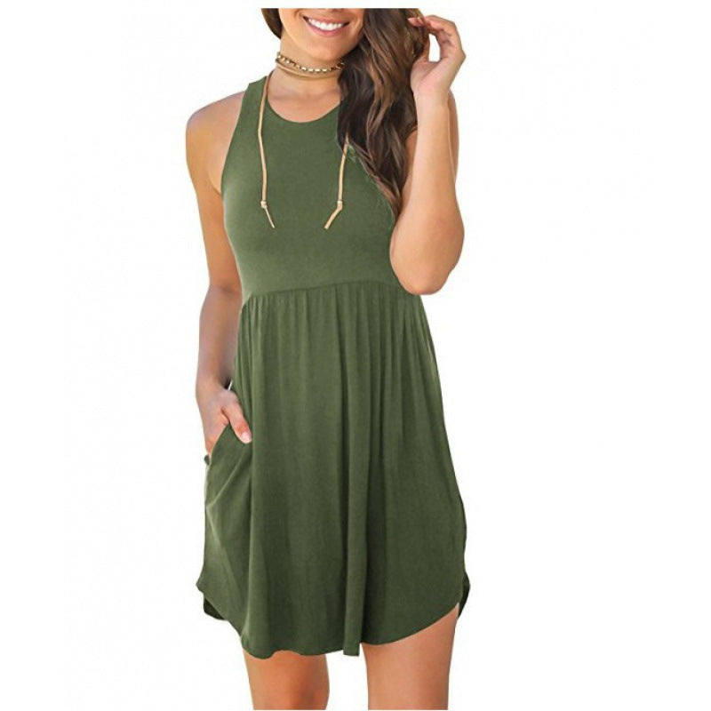 Damen Freizeitkleid Lässiger Schnitt Praktische Taschen Norvielle