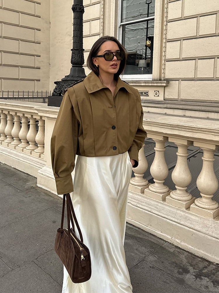 Damen Blousonjacke Voluminöse Ärmel Norvielle
