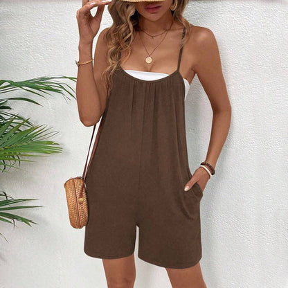 Damen Jumpsuit Weites Bein Freizeitlook Norvielle - Norvielle