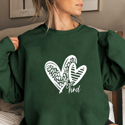 Damen Sweatshirt Herzmotiv Lässiger Schnitt Norvielle