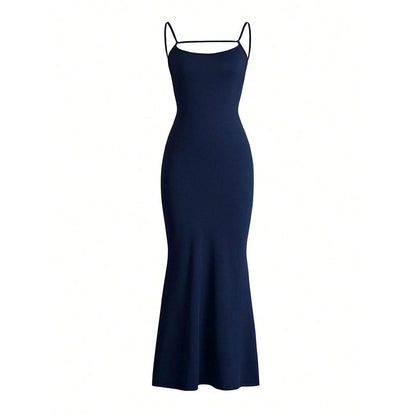 Damen Maxikleid Schulterfrei Schnürung Norvielle