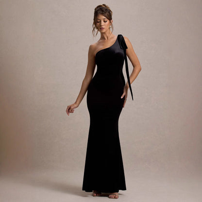Damen Maxikleid Schulterfrei schmal Norvielle