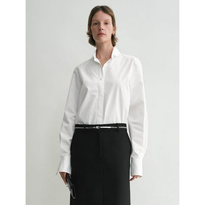 Damen Bluse Elegante Baumwolle Weiß