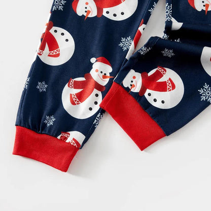 Weihnachtspajama Set Schneemann Muster Familie