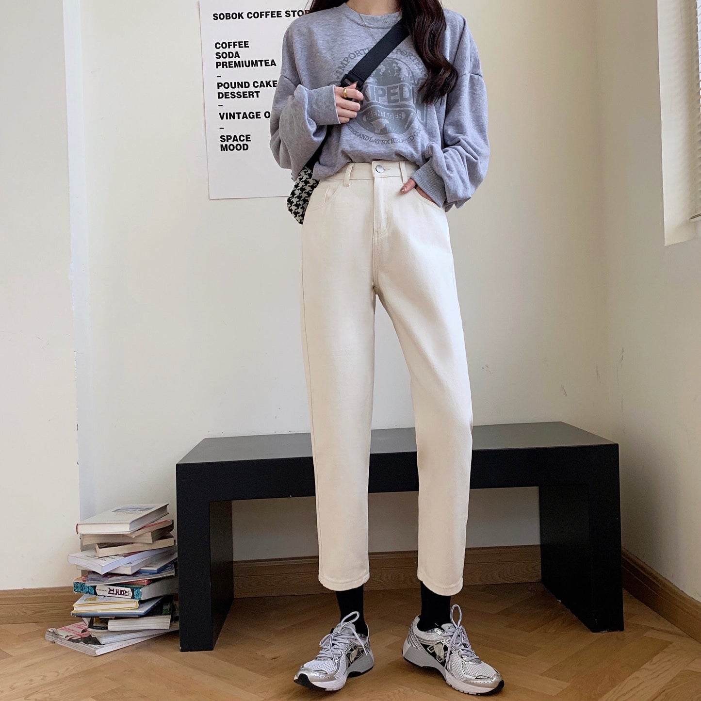 Damen Hochtaillierte Chino-Hose Norvielle - Norvielle