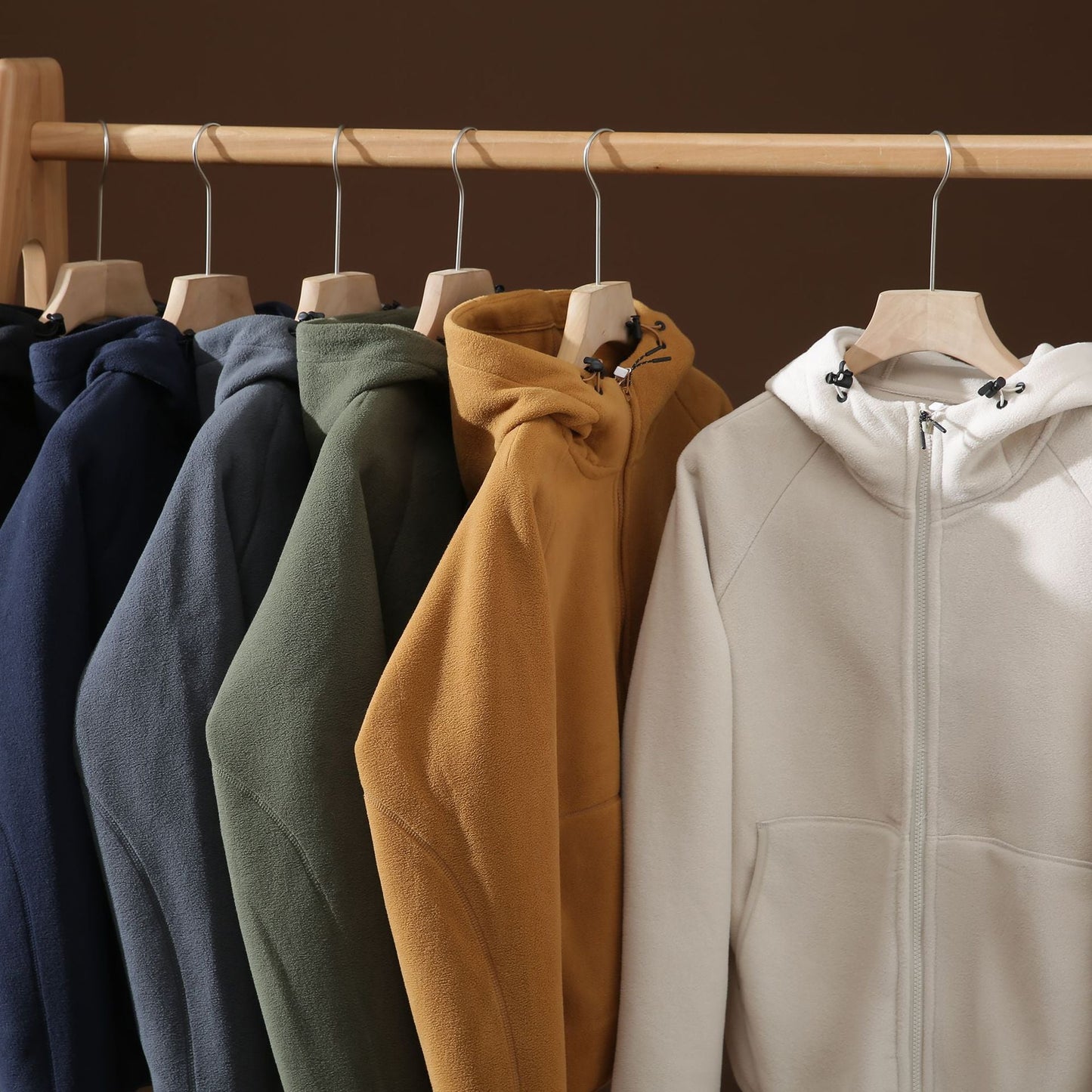 Damen Fleecejacke Kapuzenjacke mit Taschen Norvielle