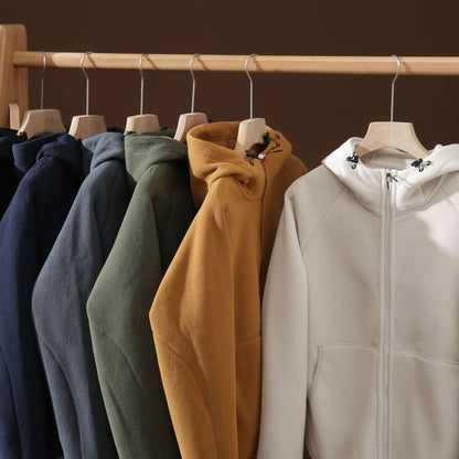 Damen Fleecejacke Kapuzenjacke mit Taschen Norvielle