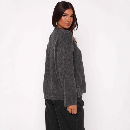 Damen Strickjacke Tailliert Hochbündig Norvielle
