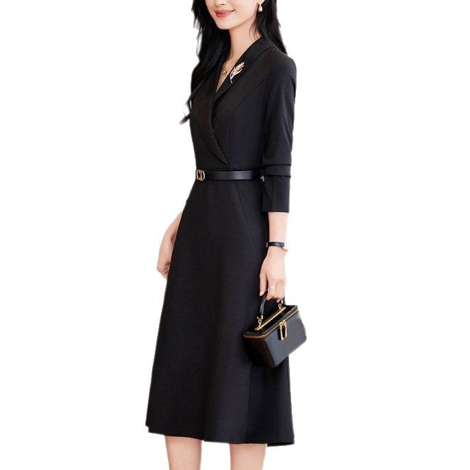 Damen Wickelkleid Elegantes Design Taillierter Gürtel