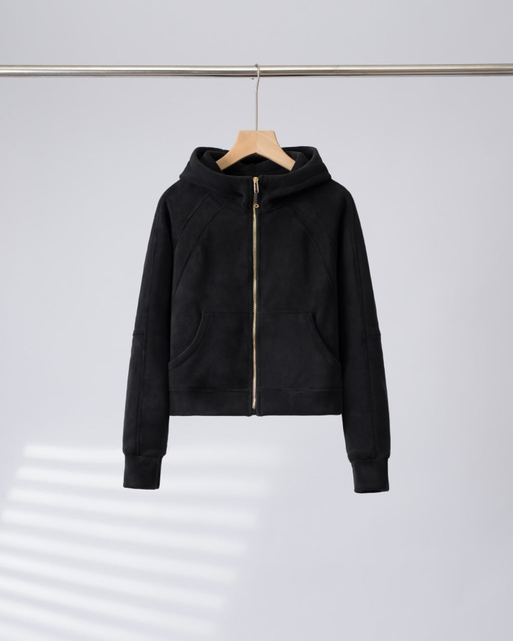Damen Kapuzenjacke Norvielle Kuschelig Hochkragen Praktische Taschen