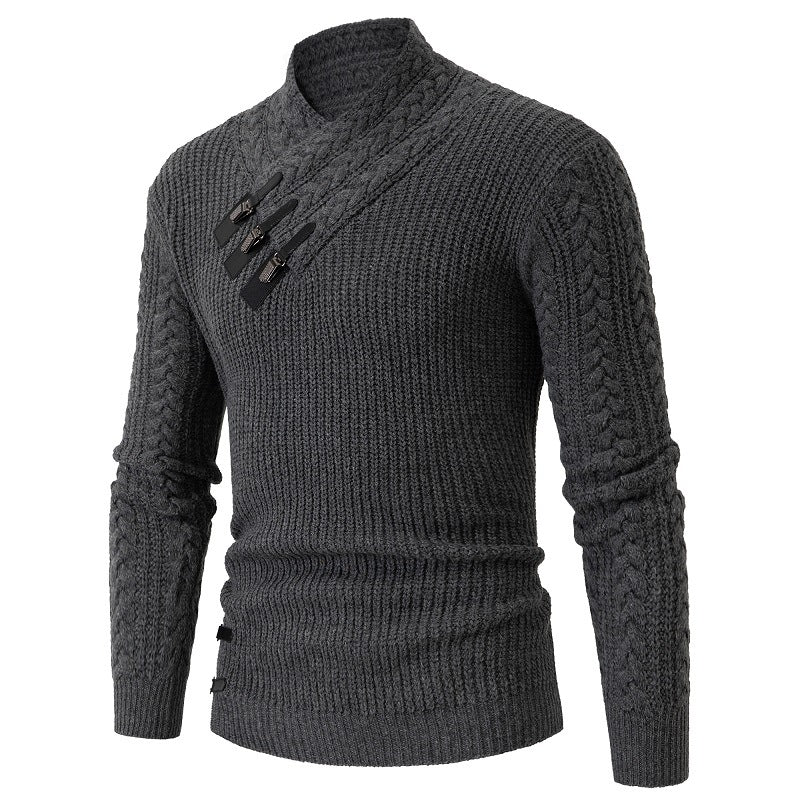 Herren Strickpullover Elegantes Zopfmuster Komfort