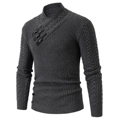Herren Strickpullover Elegantes Zopfmuster Komfort