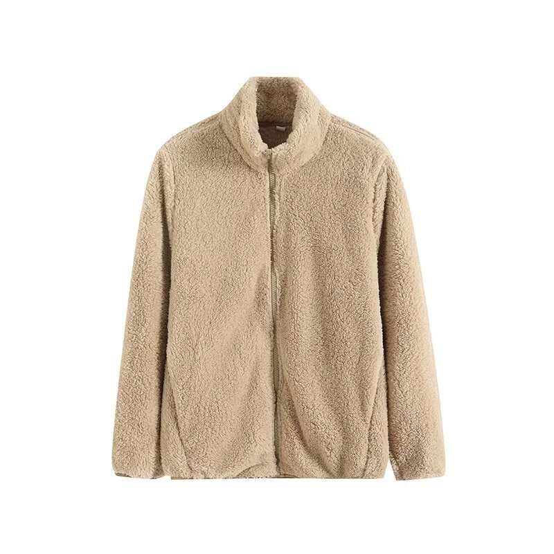 Damen Fleecejacke Weiches Innenfutter Hochkragen Norvielle