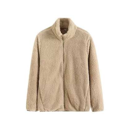 Damen Fleecejacke Weiches Innenfutter Hochkragen Norvielle