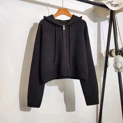 Damen Kapuzenpullover Reißverschluss Lässig Norvielle