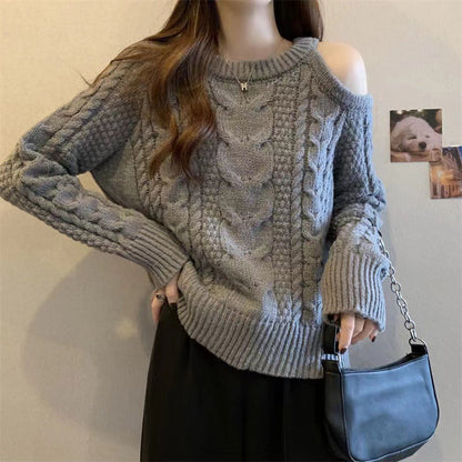Damen Grobstrickpullover Lässiger Look Norvielle - Norvielle