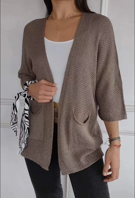 Damen Strickjacke Lässig Mit Taschen Norvielle