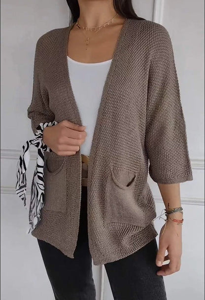 Damen Strickjacke Lässig Mit Taschen Norvielle