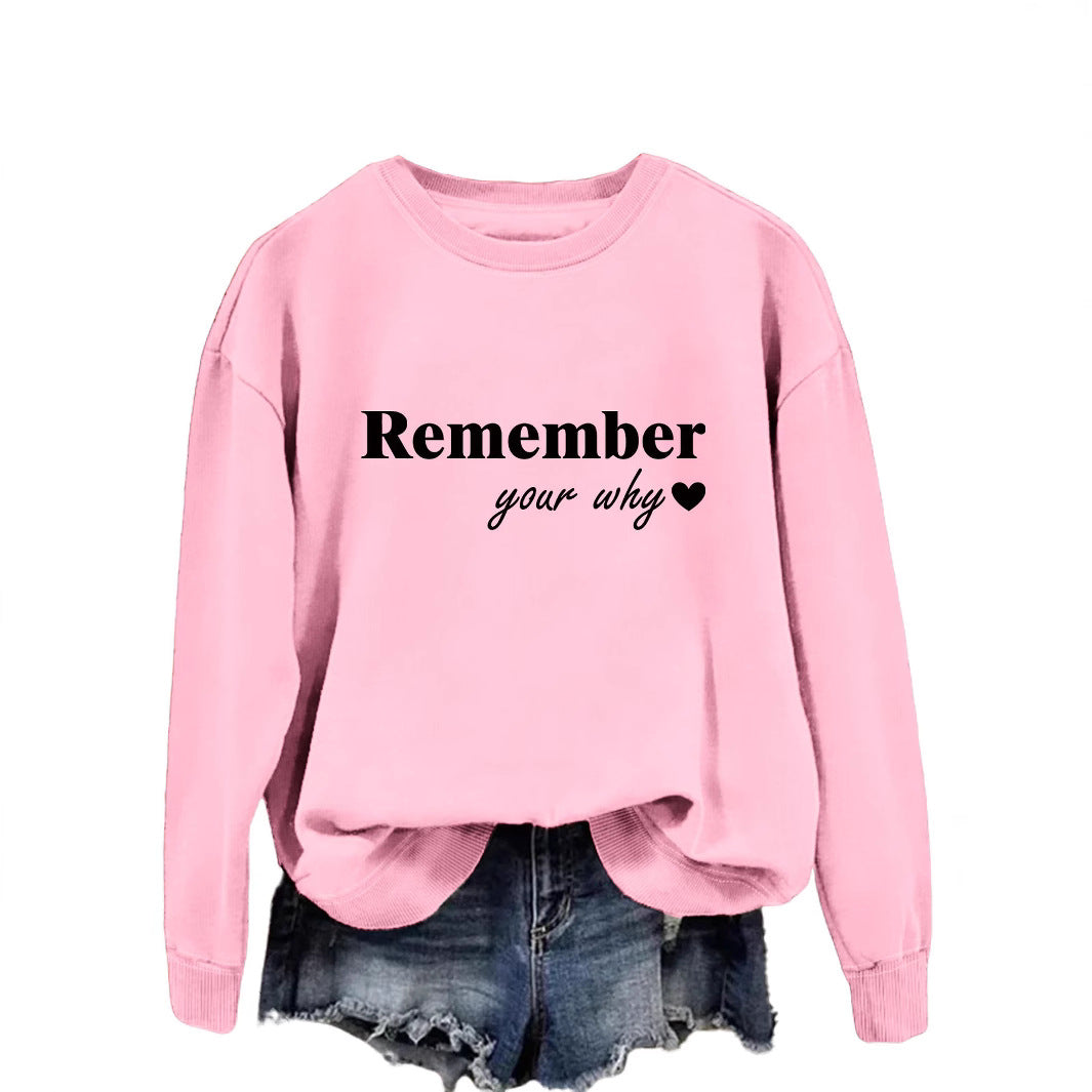 Damen Sweatshirt Lässiger Schnitt Mit Motivierendem Aufdruck Norvielle