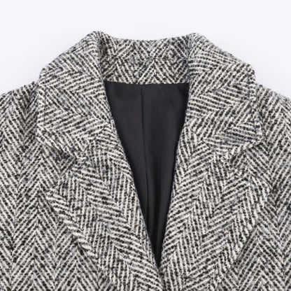 Damen Oversized Wollmantel Klassisch Norvielle
