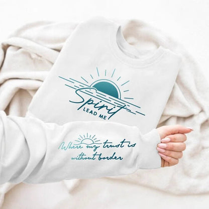 Damen Sweatshirt Weiches Fleece Inspirierender Druck Anthrazit