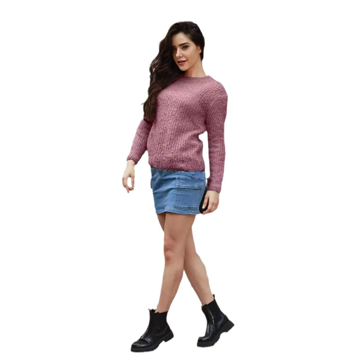 Damen Strickpullover Kuscheliger Look Moderner Schnitt Norvielle