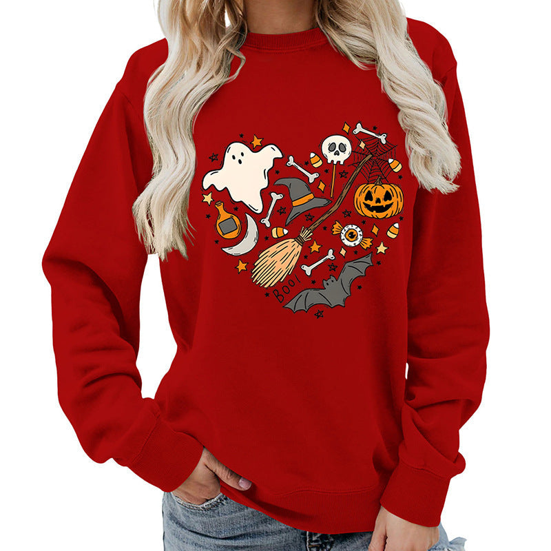 Damen Halloween Sweatshirt Kreatives Motiv