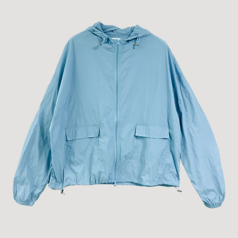 Damen Windbreaker-Jacke Lässig Praktische Taschen Norvielle