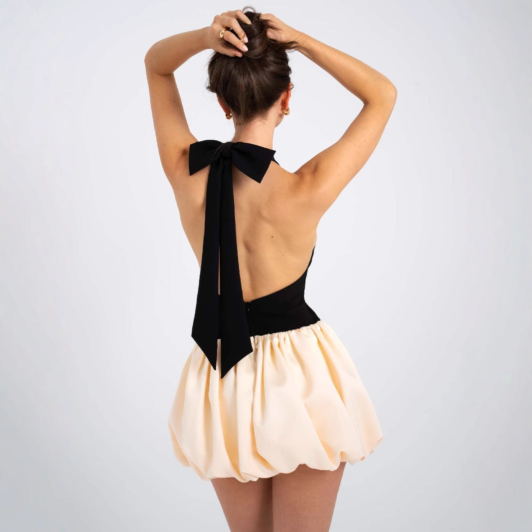 Damen Trägerkleid Schwingrock Taschen