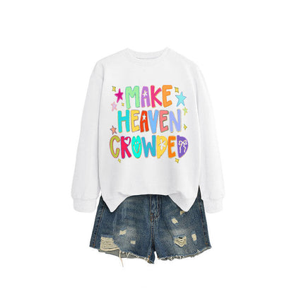 Damen Sweatshirt Bunt Motiv Verspielt Norvielle