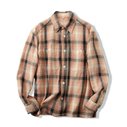 Damen Karo Hemden mit Brusttasche Lässig Norvielle