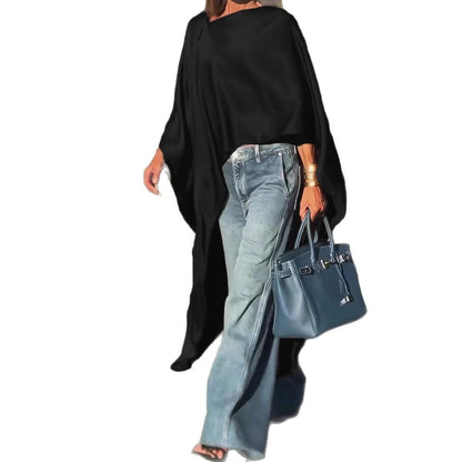 Damen Oversized-Oberteil Fließender Schnitt Norvielle