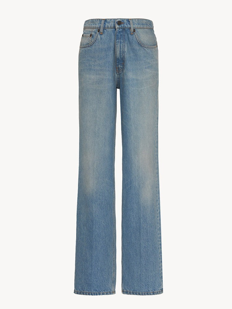 Damen Weite Jeans Hochgeschnitten Norvielle