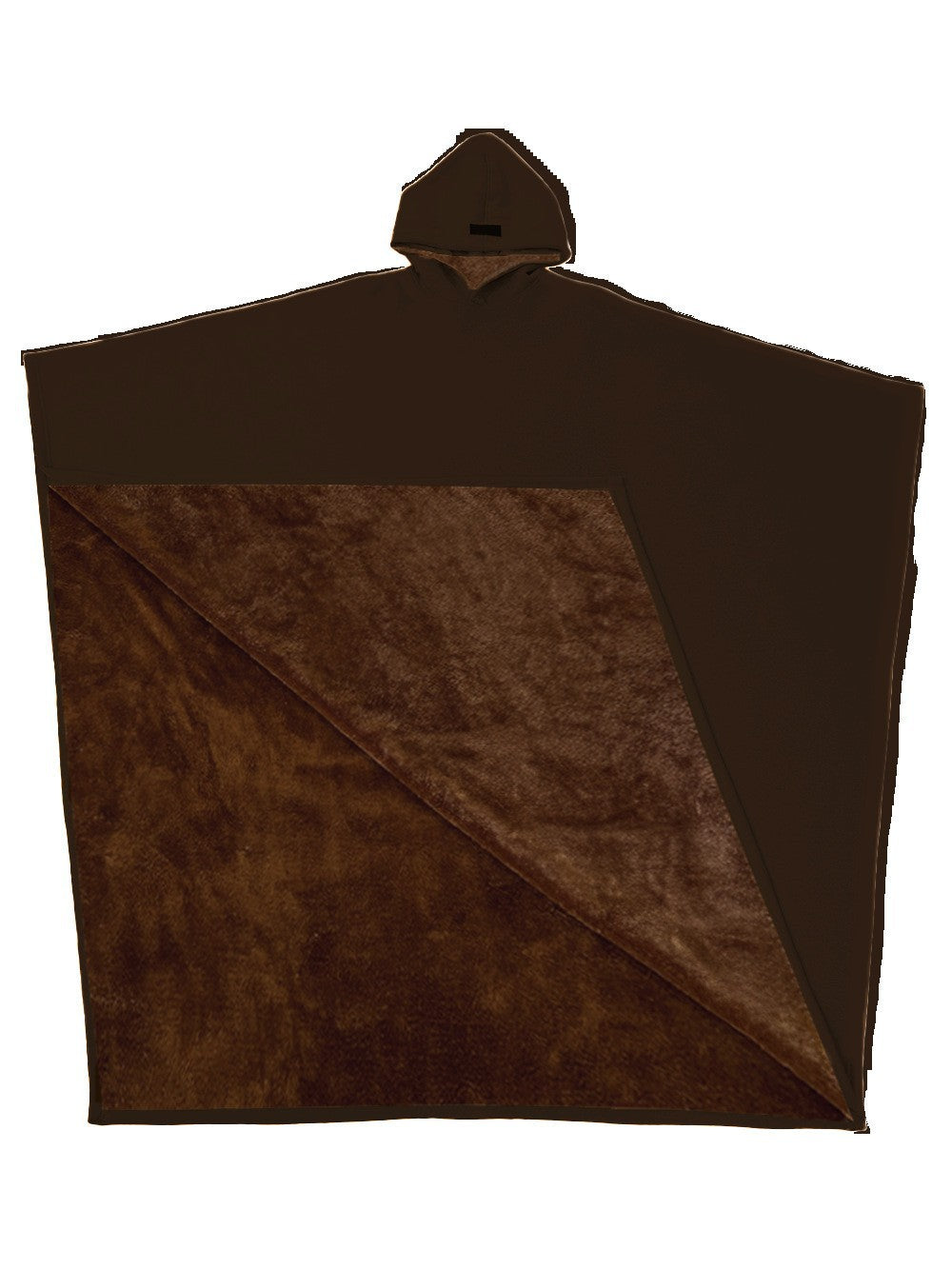 Damen Poncho-Decke mit Kapuze aus Wolle Norvielle