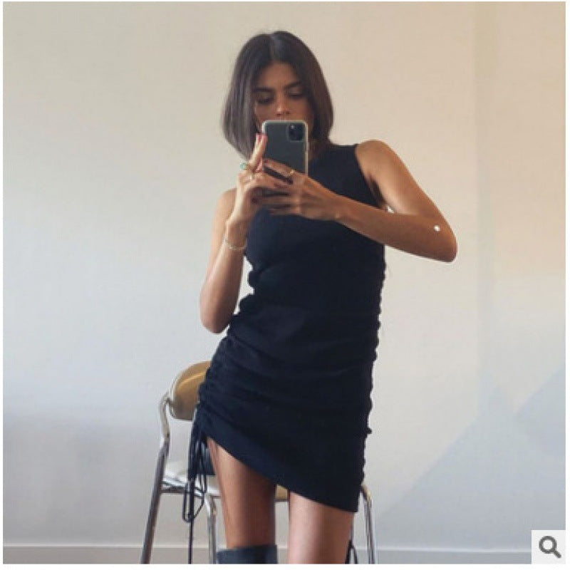 Damen Wickelkleid Rüschendetails Figurbetont Norvielle