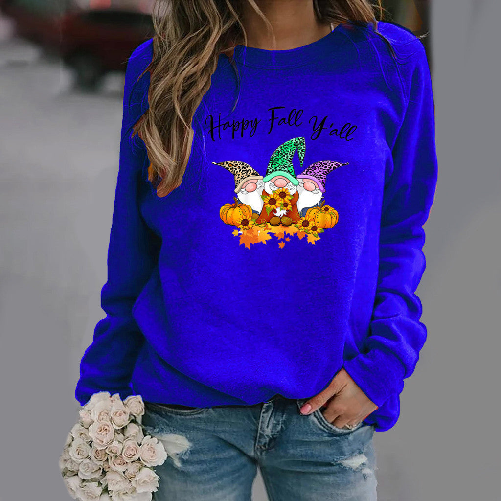Damen Sweatshirt Herbstmotiv Gemütlicher Schnitt Norvielle - Norvielle