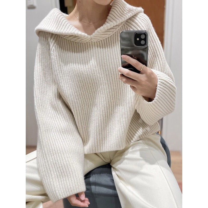 Damen Kapuzensweater Ripp-Design Norvielle