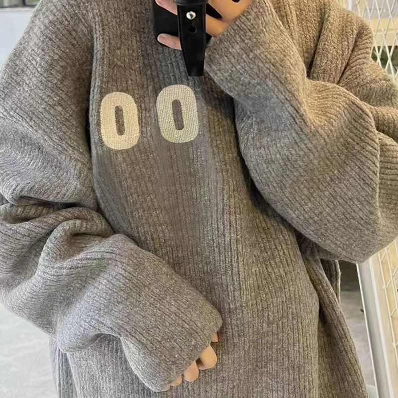 Damen Oversized Strickpullover Ribstruktur Norvielle