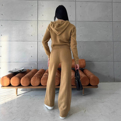 Damen Fleece-Jumpsuit Bequem Kapuze Reißverschluss Norvielle
