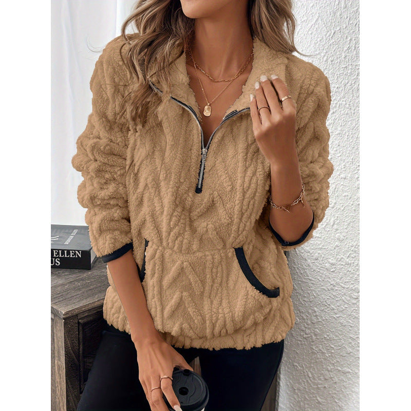 Damen Fleecepullover Norvielle Weich Grau