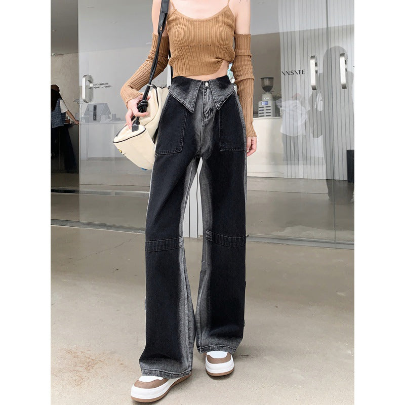 Damen Weite Jeans Norvielle Mit Seitenschlitzen