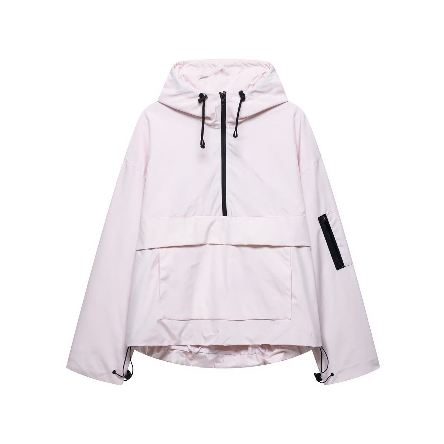 Damen Freizeitjacke Verstellbarer Kapuzenkragen Praktische Taschen