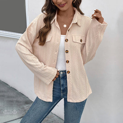 Damen Strukturierte Hemdjacke - Norvielle