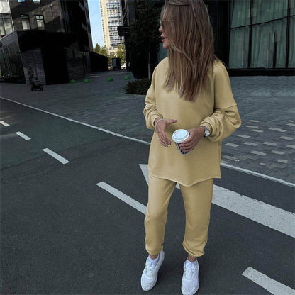 Damen Freizeitset Weicher Oversize-Pullover Bequeme Hose Norvielle