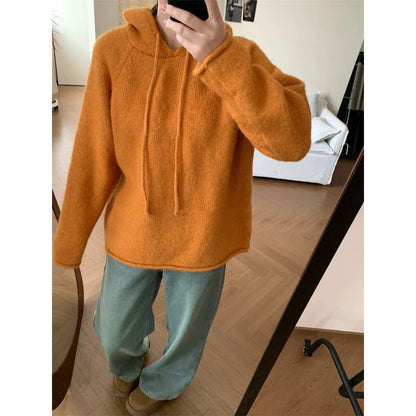 Damen Hoodie Weiches Fleece Kängurutasche